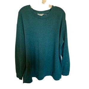 Orvis crew neck long sleeve pullover green men xl sweater